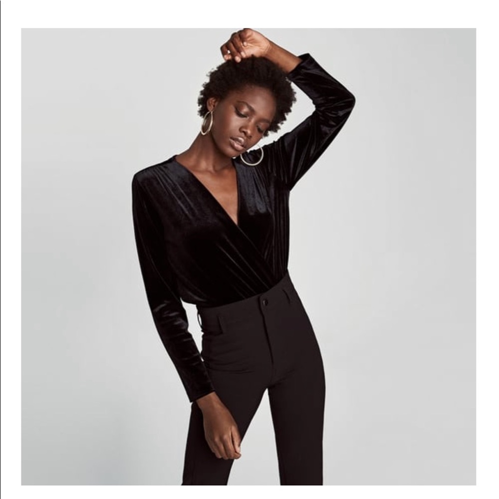 Zara velvet body suit